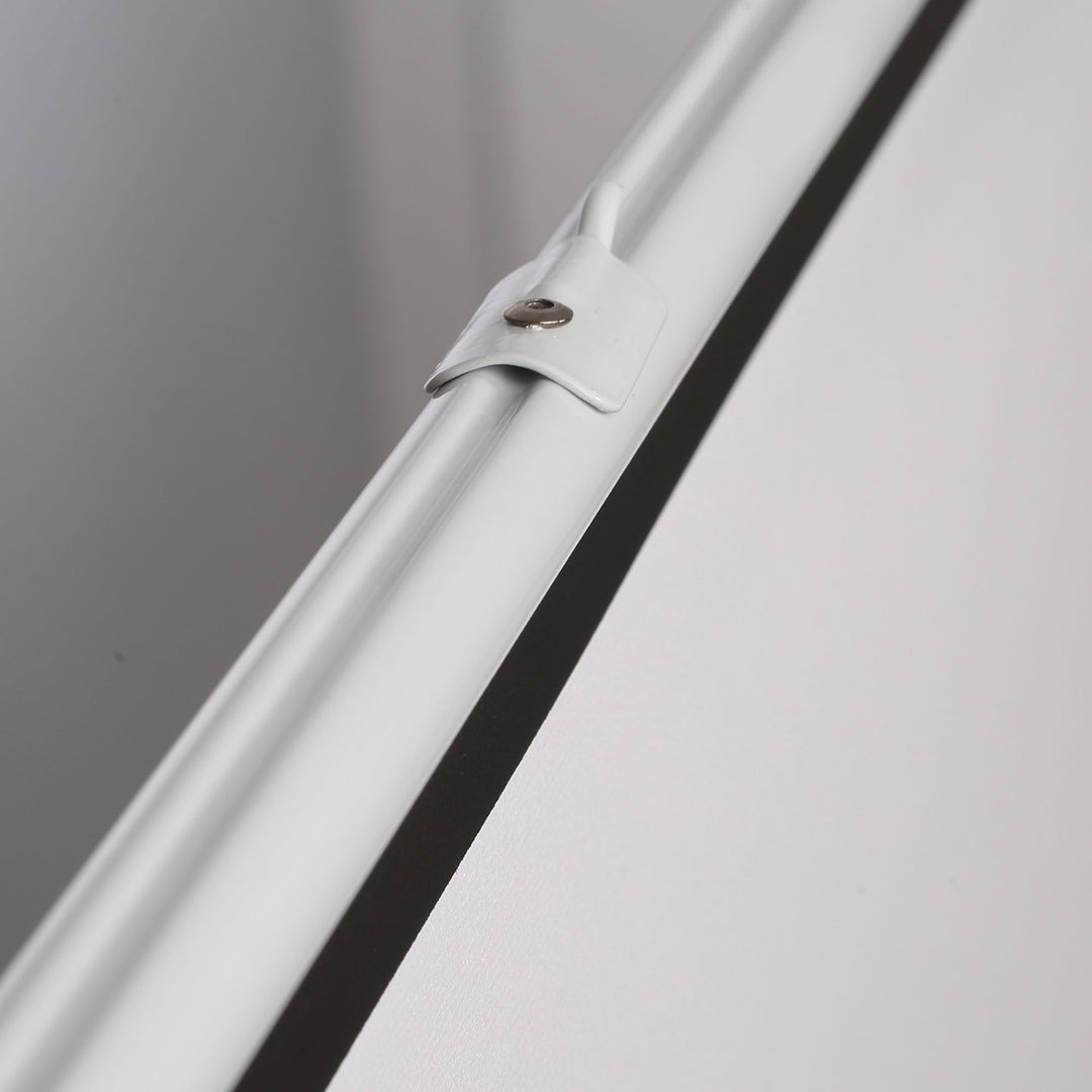 Projektionslærred i 4:3-format, biograflærred, præsentationsoverflade til hjemmet eller kontoret, hvid