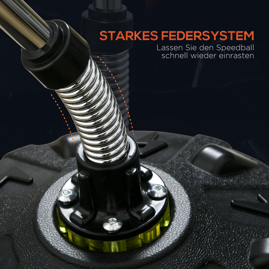 Boksebold, højdejusterbar 147-165 cm, fyldbar bund, stål, sort+rød+hvid