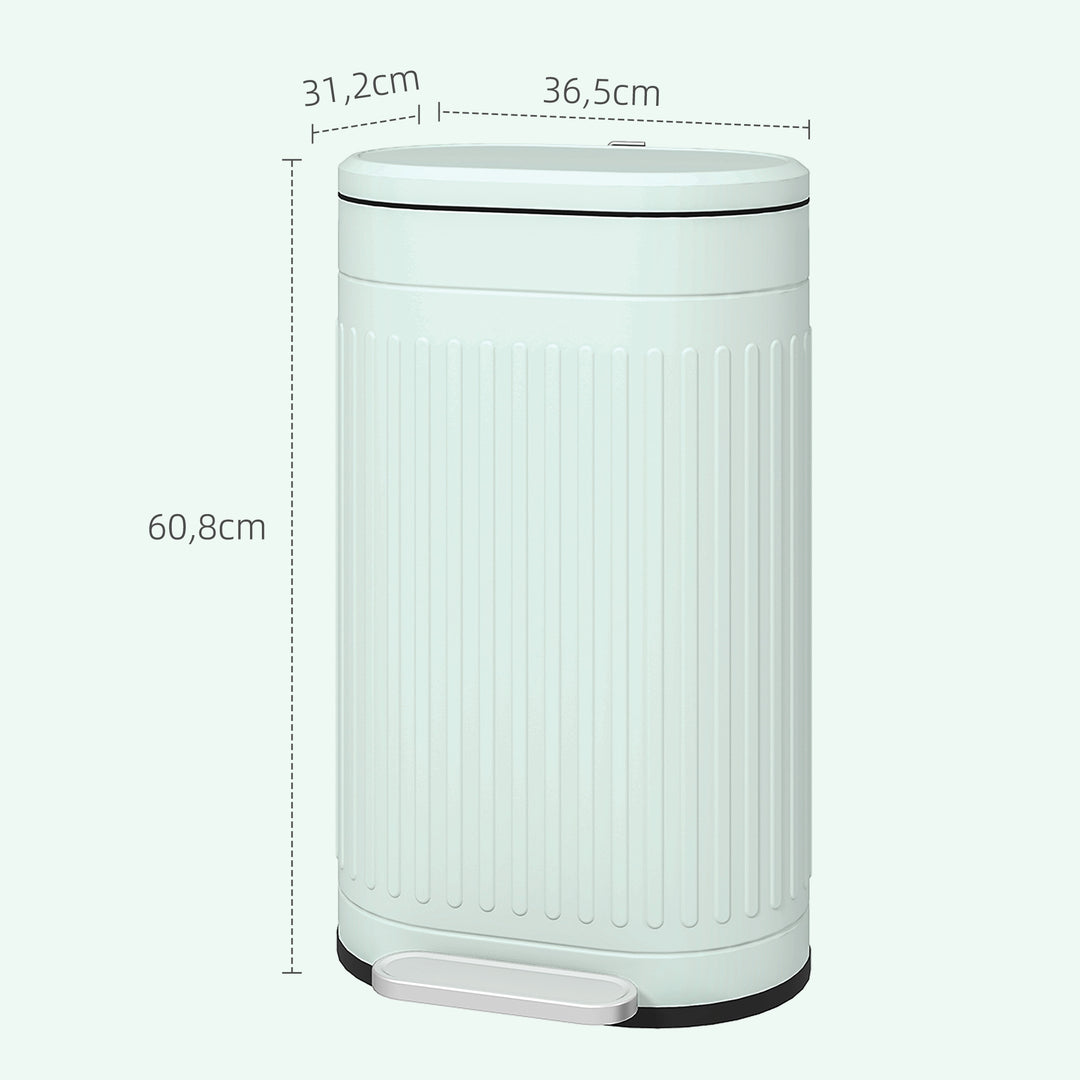 30L pedalspand med låg, aftagelig inderspand, soft-close-funktion, 36,5 x 31,2 x 60,8 cm, grøn