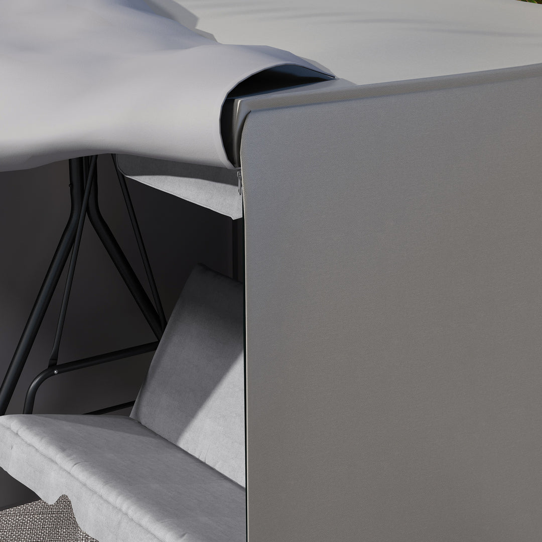 Gyngeovertræk, rivefast, vandtæt, støvtæt, polyester, 177 x 114 x 152 cm, grå