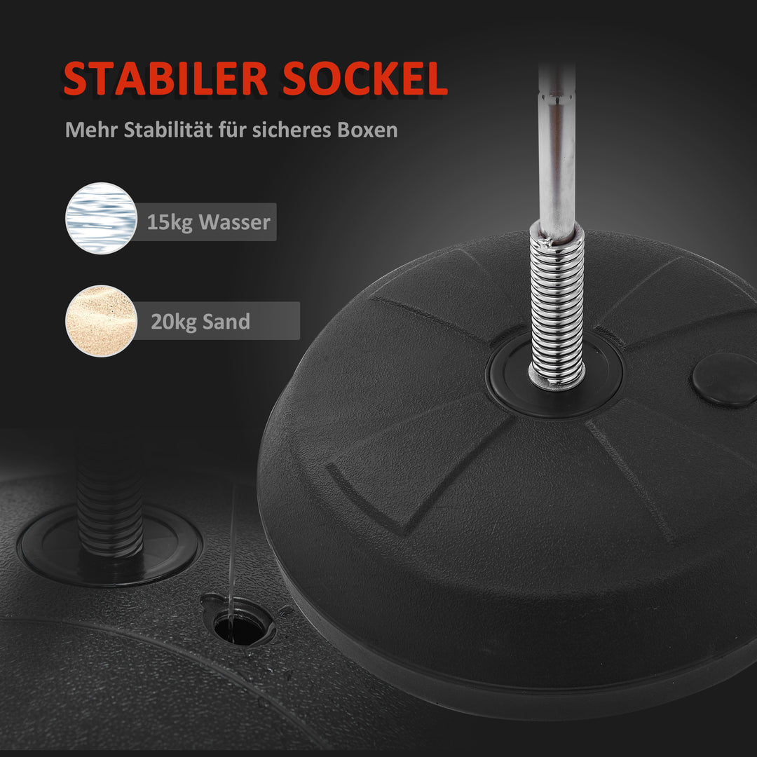 Bokseboldsæt stand box træningssæt 125/131/138/145 cm højdejusterbar med 1 par handsker 1 pumpe velegnet til professionelle og begyndere rød