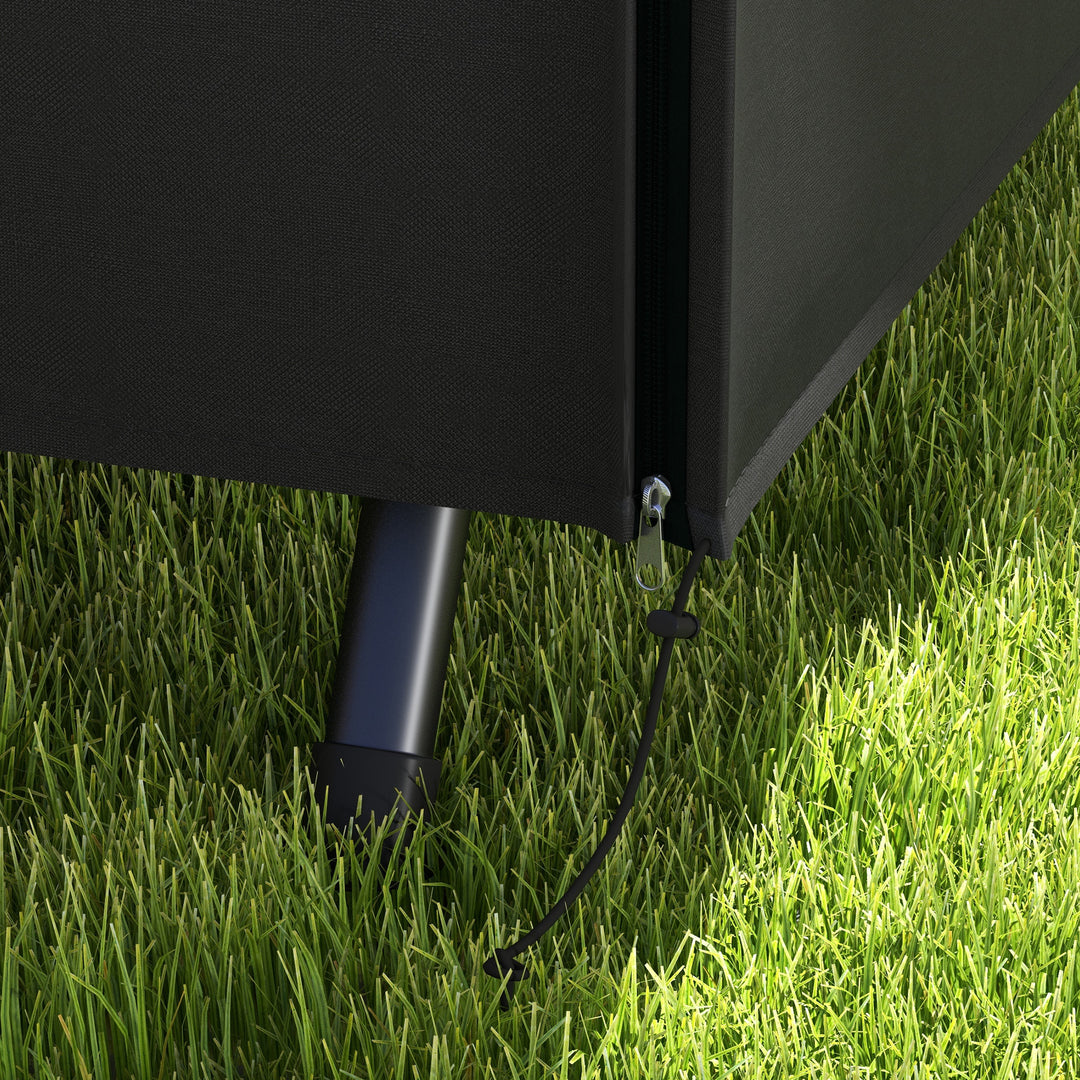 Havegyngeovertræk, beskyttelsesovertræk til verandagynge, vandtæt, 205 x 124 x 164 cm, sort