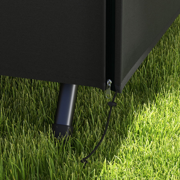 Havegyngeovertræk, beskyttelsesovertræk til verandagynge, vandtæt, 205 x 124 x 164 cm, sort