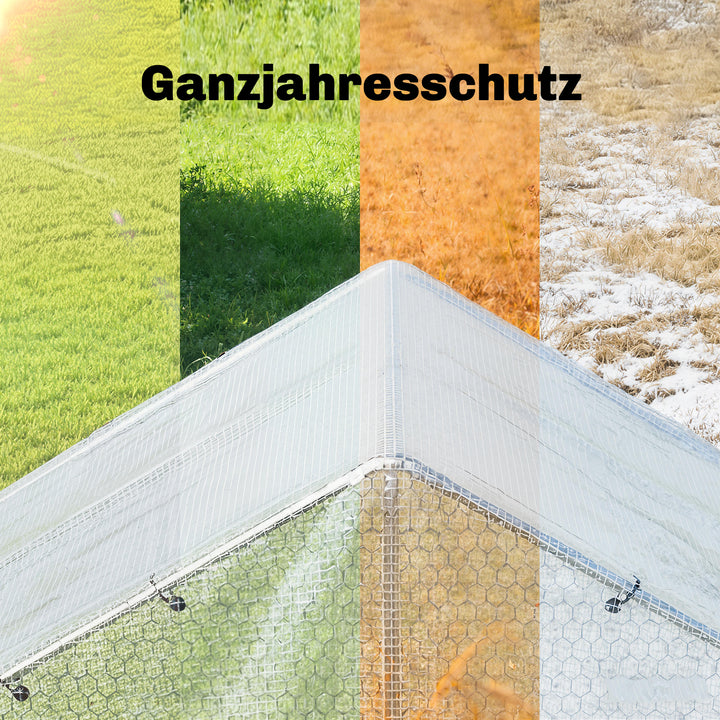 Vandtæt presenning, 4 x 6 m, 140 g/m², robust vævet presenning, hvid