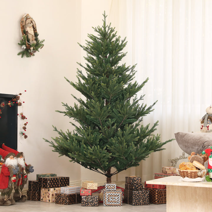 Kunstigt juletræ af norsk gran med 1046 spidser, metalfod, grøn