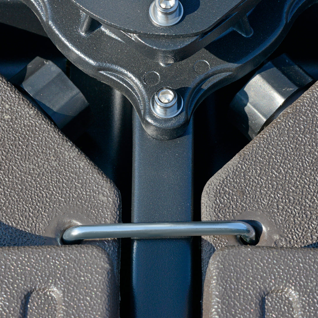 Parasolfod 4-delt, paraplyvægt, paraplyfod, jordkryds fyldbar med sand/vand op til 25/17 kg, vægte parasolfod hdpe kaffe