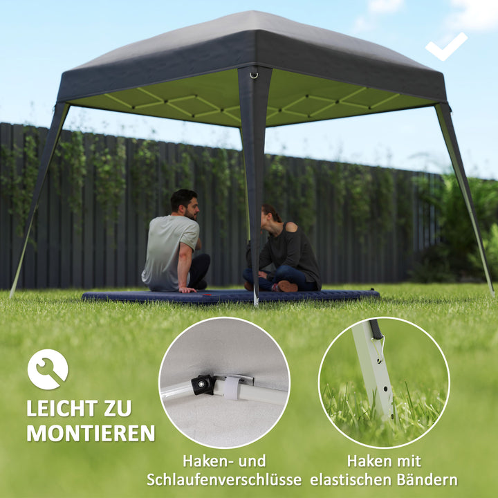 Gazebo udskiftningstag, udskiftningspresenning til 3 x 3 m havepavillon, udskiftningstag til havetelt, upf 50+, oxfordstof, mørkegrå