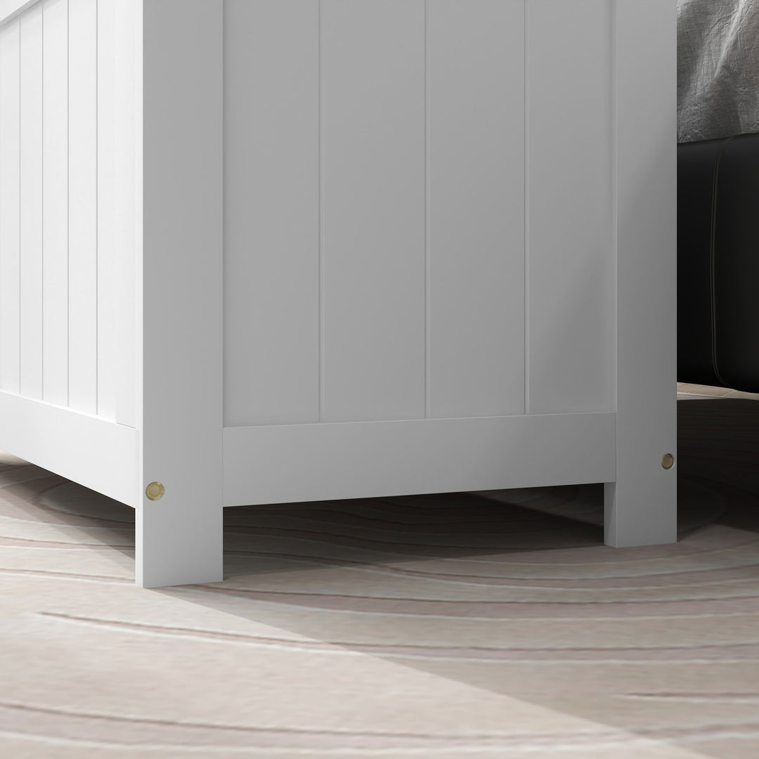 Opbevaringskasse legetøjskiste, mdf, 2 håndtag, 81 x 40 x 46 cm, hvid