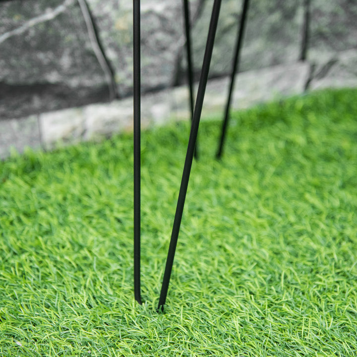 Blomsterstativ sæt med 3 metal plantestativ sæt blomsterskammel blomsterpotteholder planteskammel til blomsterpotter op til ø16 cm sort