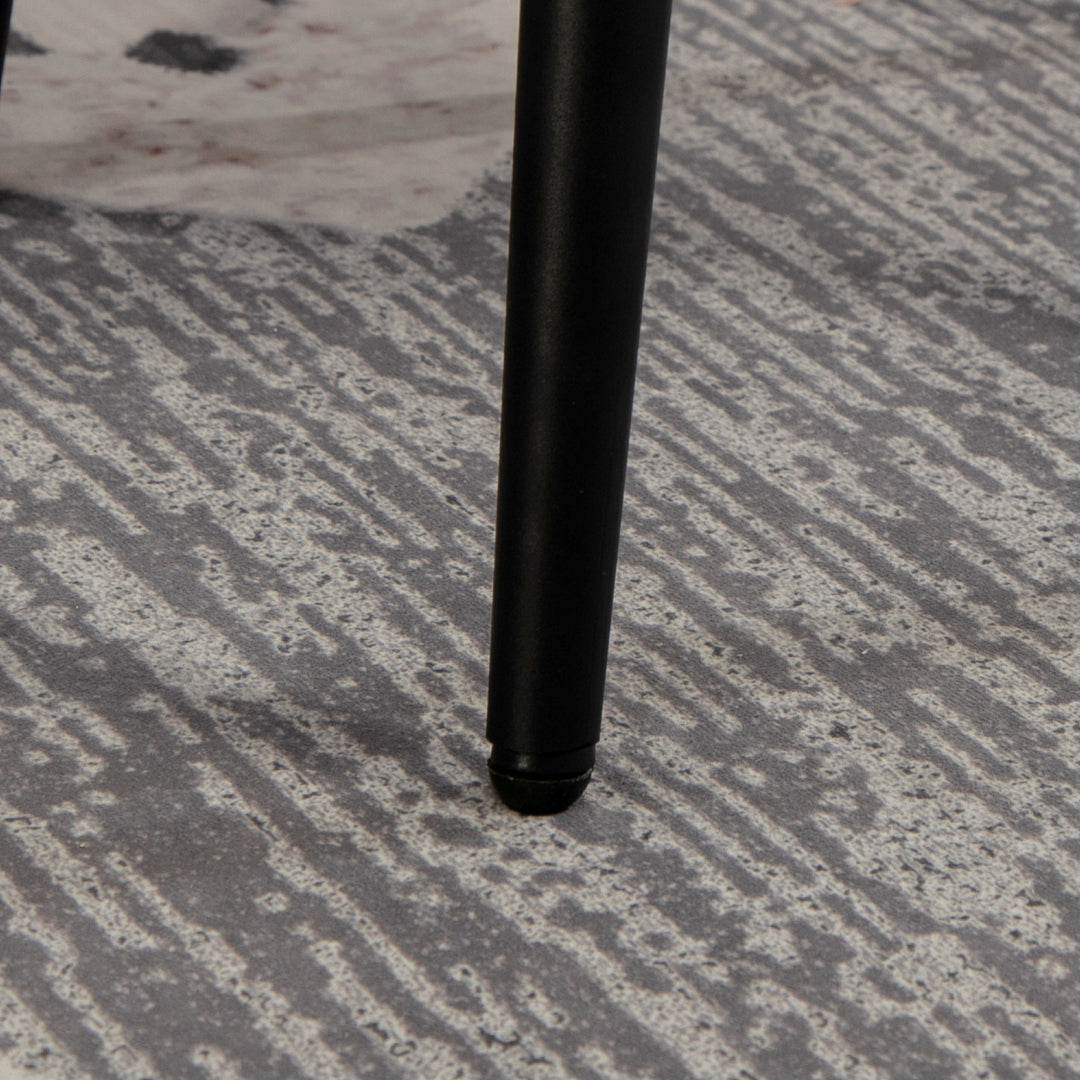 Skammel, fodstøtte, polstret sæde, kashmirlook, stålben, 42 x 42 x 47 cm, lyseblå