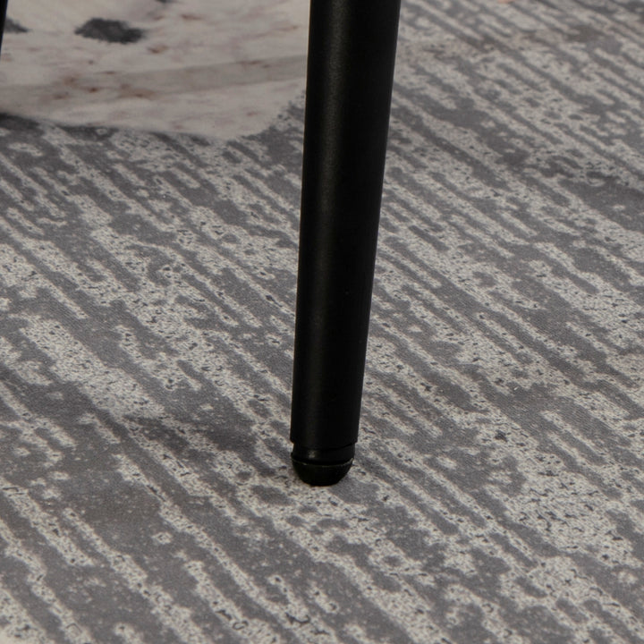 Skammel, fodstøtte, polstret sæde, kashmirlook, stålben, 42 x 42 x 47 cm, lyseblå