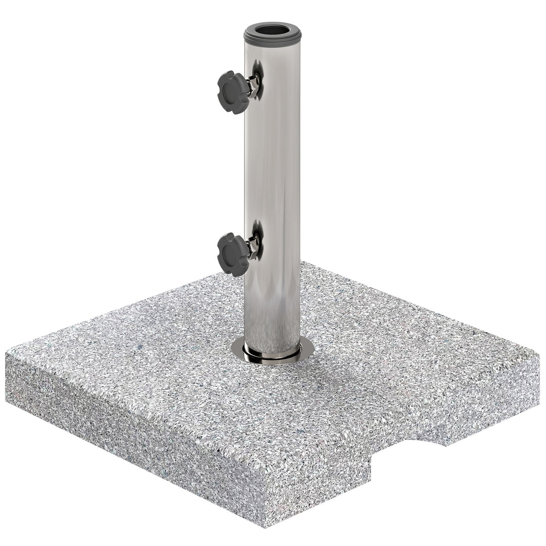 Granit parasolfod, 21 kg, firkantet parasolholder, parasolvægt til parasoller 32/38/48 mm