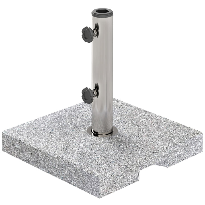 Granit parasolfod, 21 kg, firkantet parasolholder, parasolvægt til parasoller 32/38/48 mm