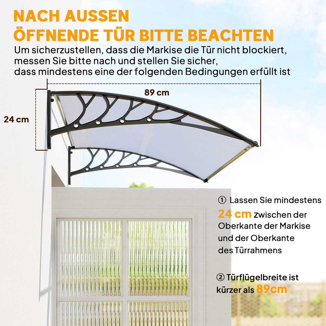 Baldakin, uv-bestandig, vandafvisende, 89x122x24cm, hvid