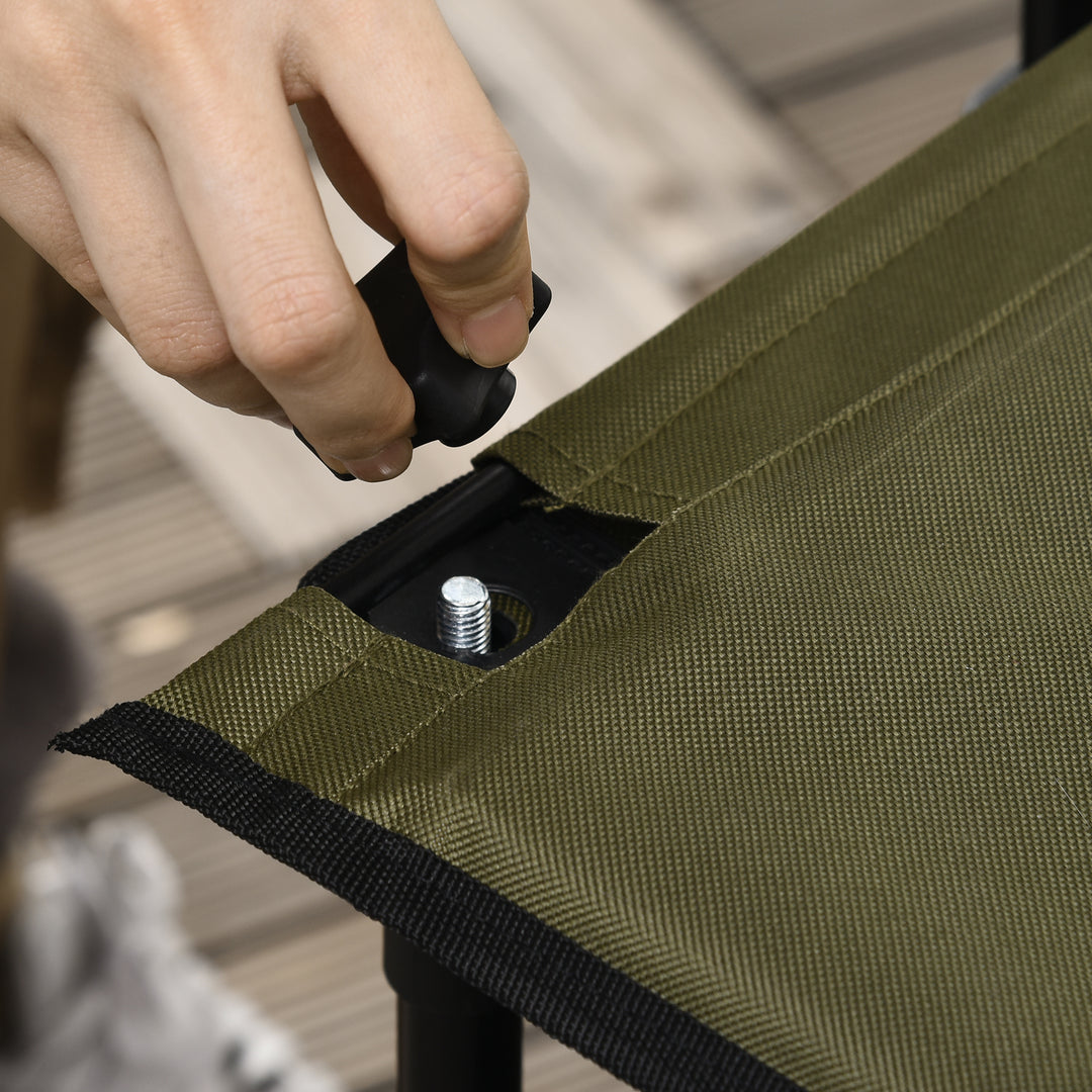 Foldbar sækkevogn, 5 sidelommer, justerbart håndtag, lasteevne op til 120 kg, stål, 108 x 55 x 93 cm, grøn