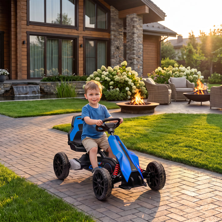 Elektrisk gokart til børn 12V 3-5 km/t gokart til 3-8-årige, blå