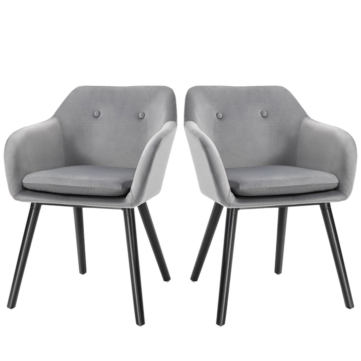 Spisebordsstole i attraktivt design, metalstruktur, træben, grå, 120 kg lasteevne