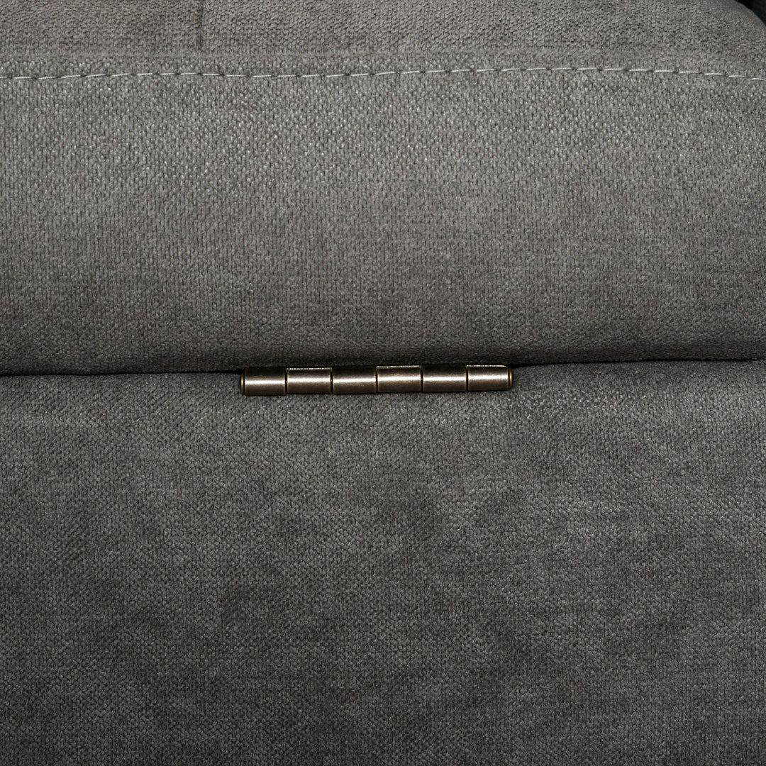 3-Personers sofa, sofa med opbevaringsplads, træben, polstret sofa med fløjlslook til stue, soveværelse, 166,5 x 62 x 82 cm, grå