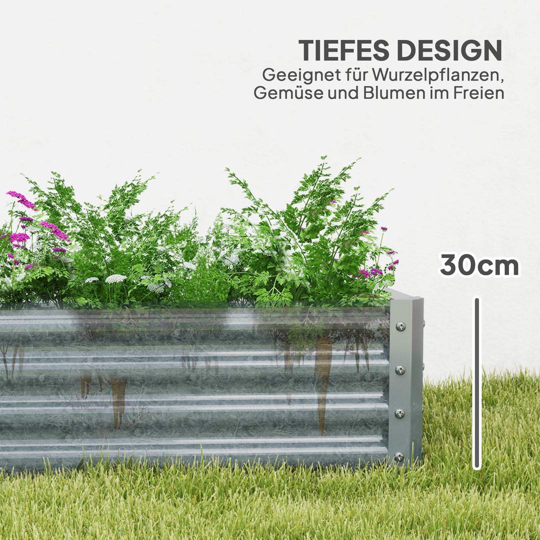 Højbed af stål, vejrbestandigt plantebed med kold ramme mod skærekant