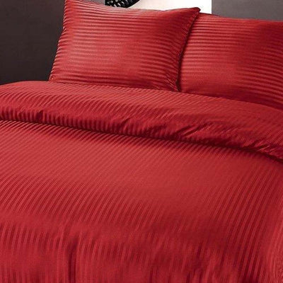 Satin Point sengesæt, rød 240 x 220