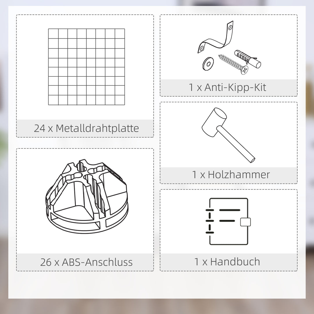 Metalkubehylde, justerbart kubeskab til tøj, bøger, legetøj, fleksibel, 109l x 37b x 109h cm, sort