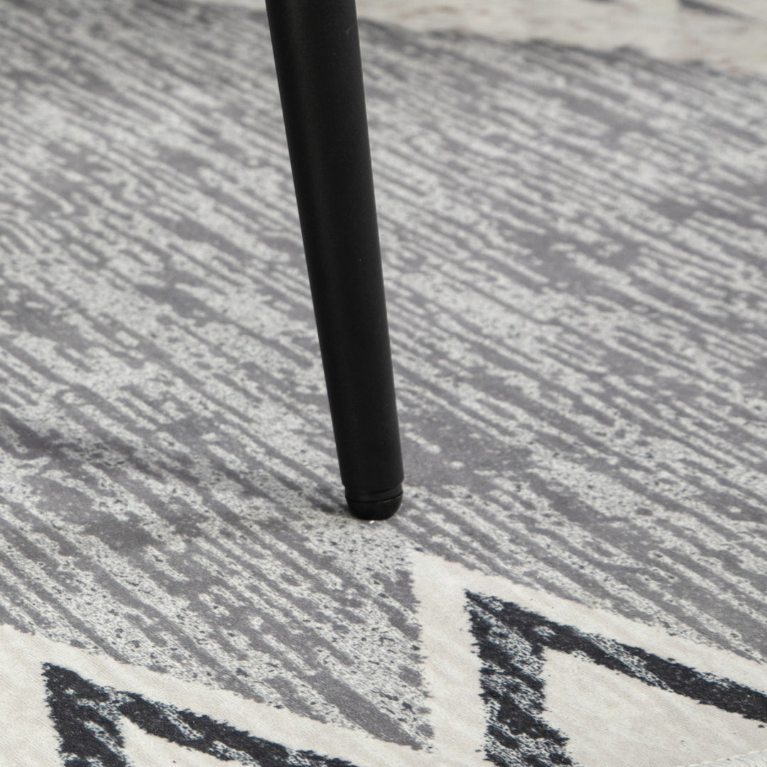 Skammel, fodstøtte, polstret sæde, kashmirlook, stålben, 42 x 42 x 47 cm, lysegrå