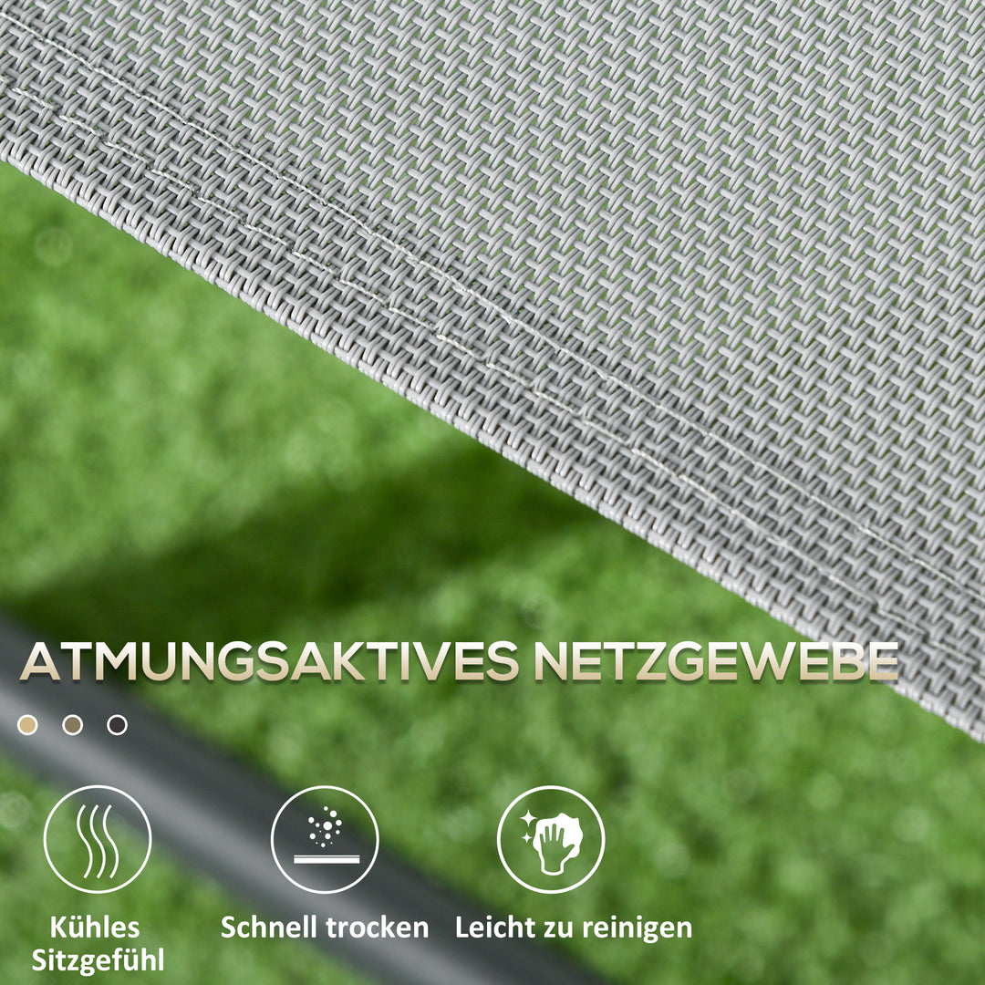 Udendørs bistromøbelsæt til haven, sammenklappeligt bistrosæt, 53,5 cm x 64 cm x 93 cm, lysegrå