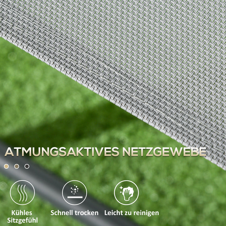 Udendørs bistromøbelsæt til haven, sammenklappeligt bistrosæt, 53,5 cm x 64 cm x 93 cm, lysegrå