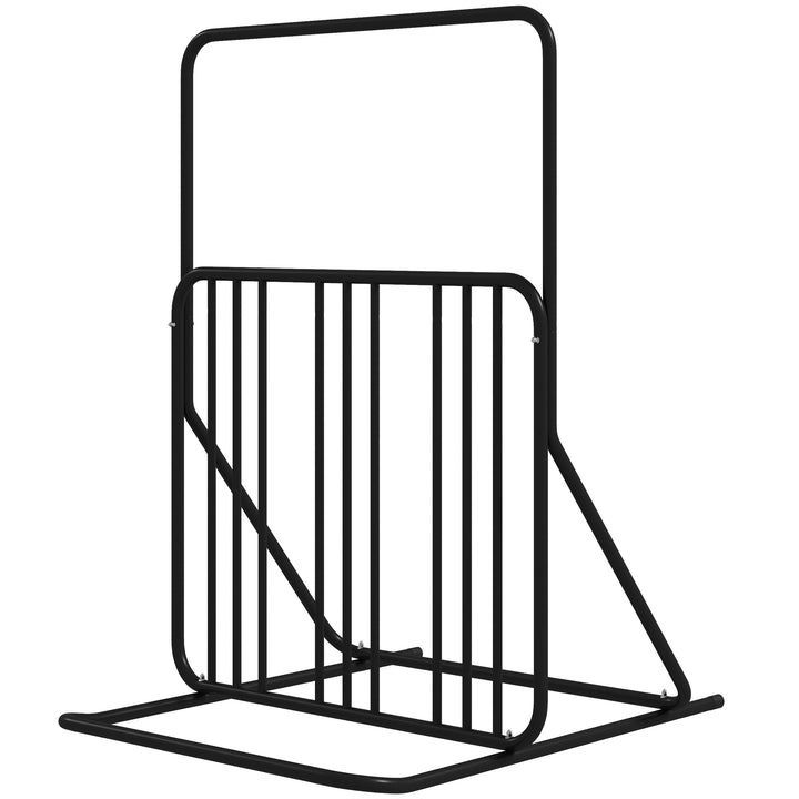 Cykelstativ til 4 cykler, vejrbestandig, ekstra beslag, 102 x 92 x 130 cm, sort