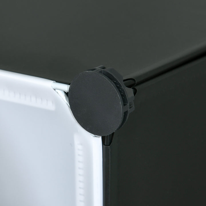 Modulært reolsystem til 6 par sko, 49 x 36,5 x 108 cm, sort