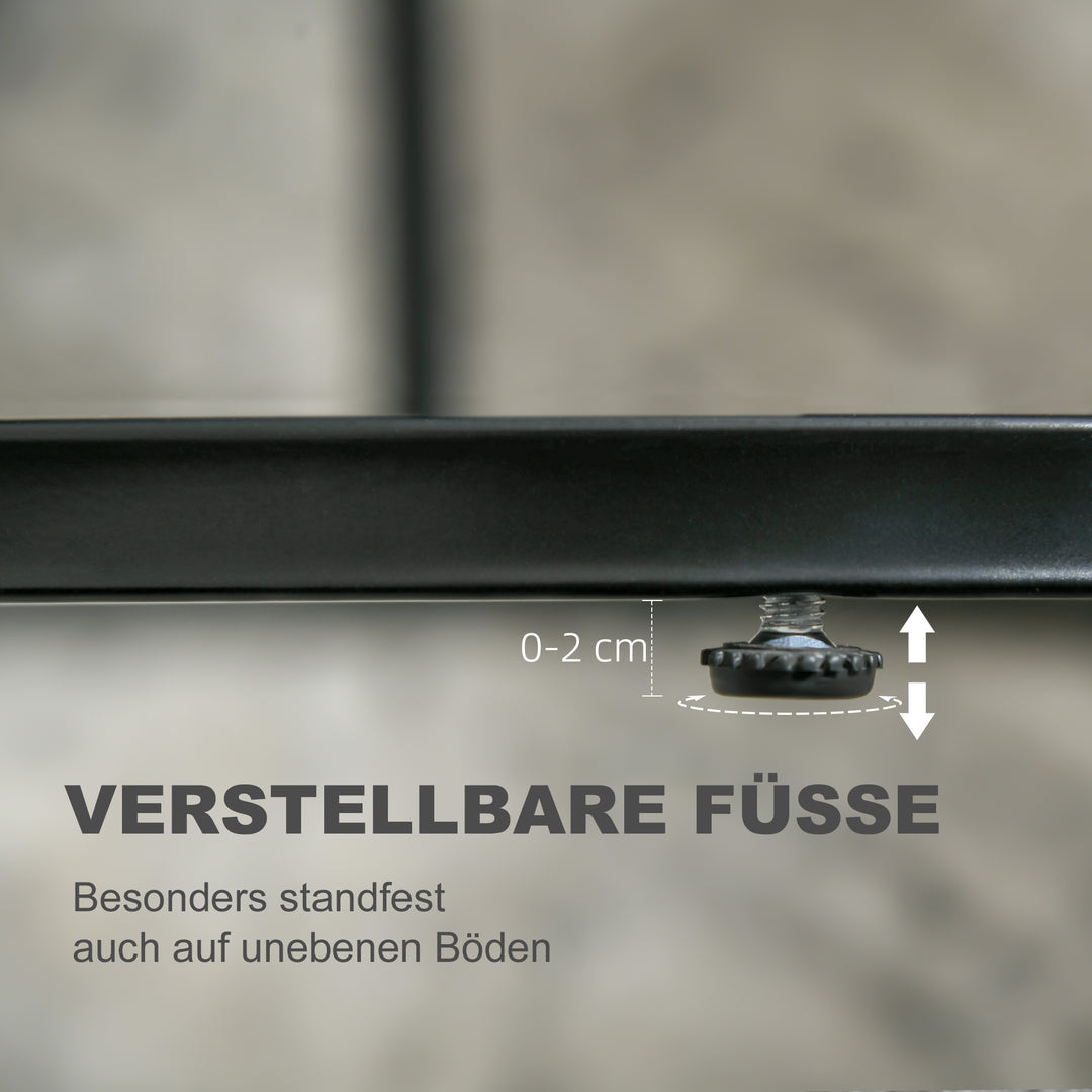 Sæt med 2 sofaborde, ovale og runde, stabelbare, marmorlook, mdf, metal, ø50 x 50,5h cm, sort