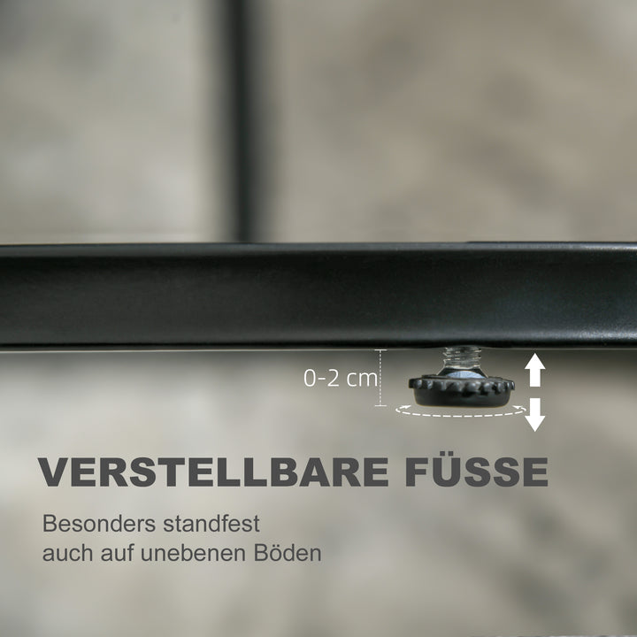 Sæt med 2 sofaborde, ovale og runde, stabelbare, marmorlook, mdf, metal, ø50 x 50,5h cm, sort