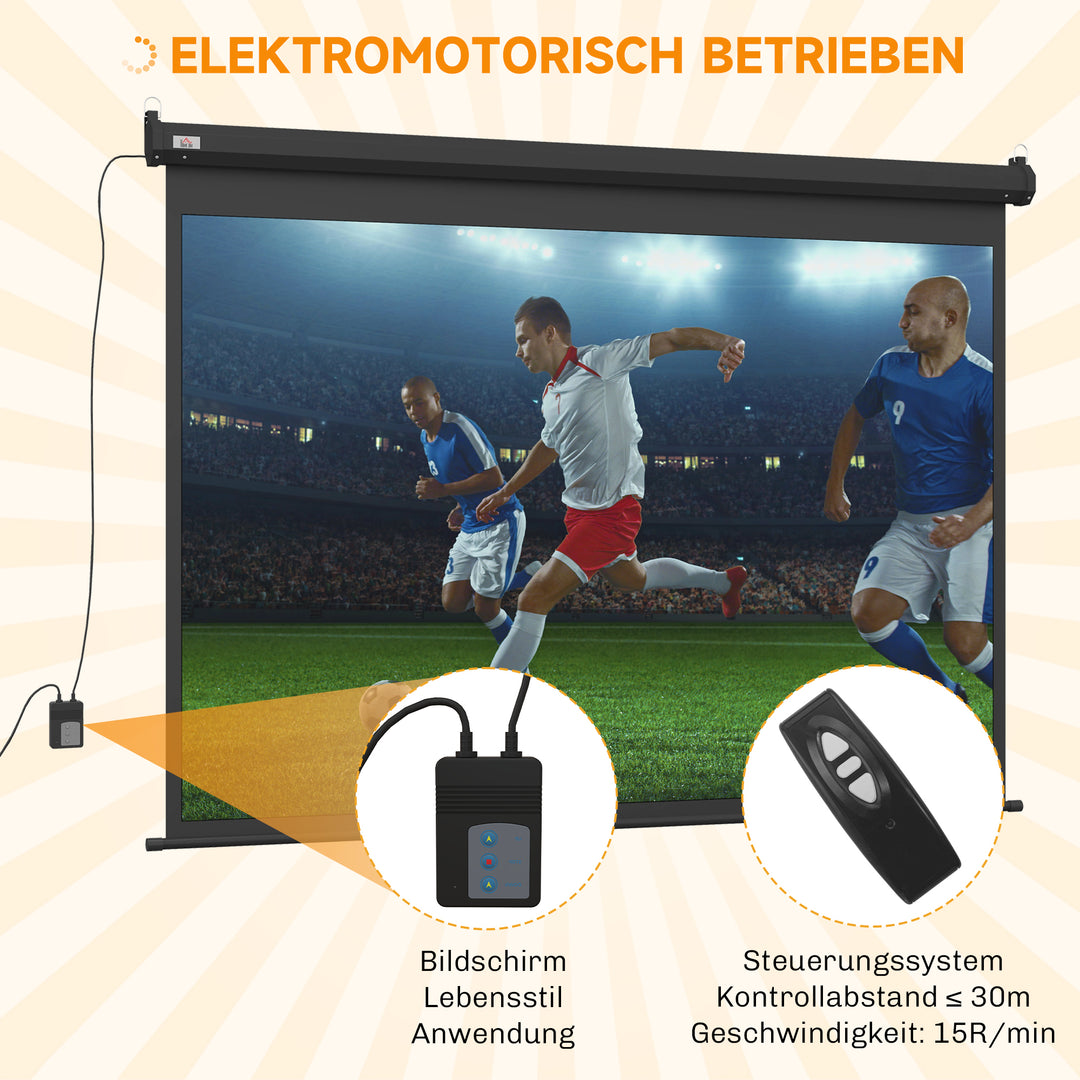 Projektorlærred, projektionslærred, 100 tommer, 4:3, 203 x 152 cm, sort