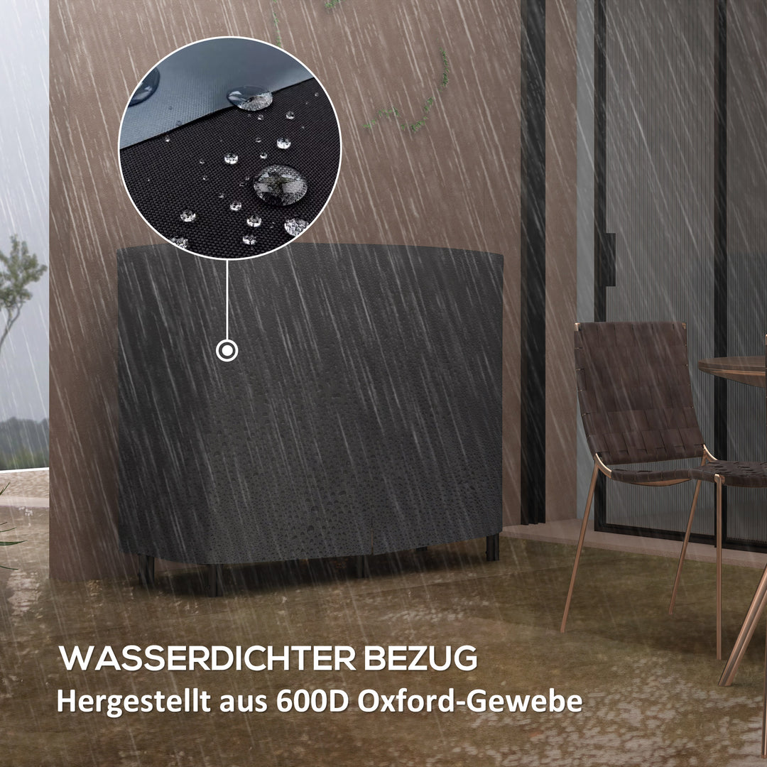 Brænderist, 0,33 m³, med bærepose og overtræk, metalramme, op til 150 kg, 120 x 36 x 99 cm, sort