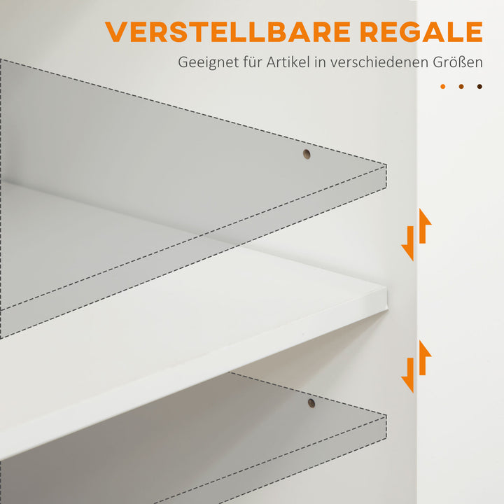 Køkkenvogn serveringsvogn køkkenø, 1 krydderirist, 1 viskestykketørrer, 109 cm x 40 cm x 89 cm, hvid