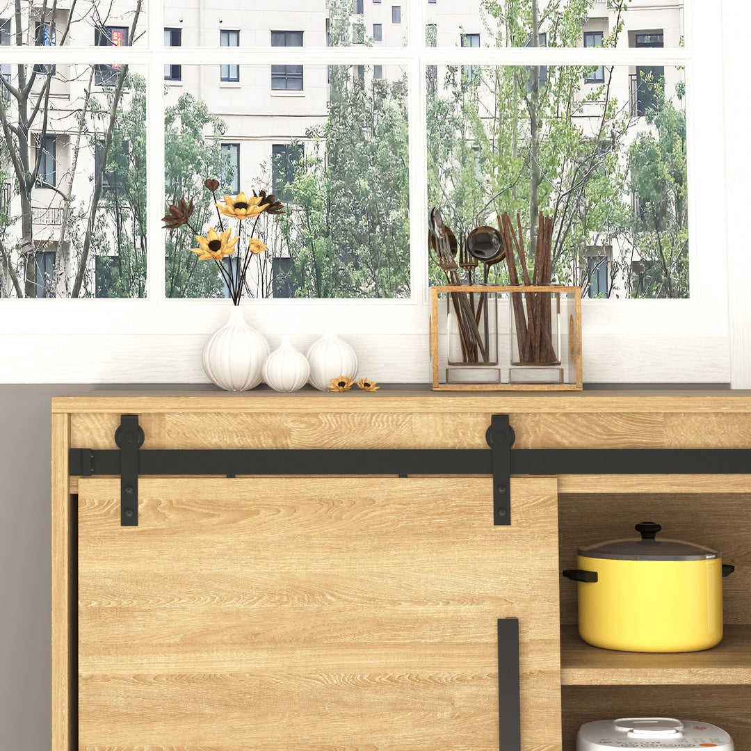 200 cm skydedør komplet sæt skydedørsbeslag med gulvskinne, ruller skydedørssystem til enkelt træskydedør