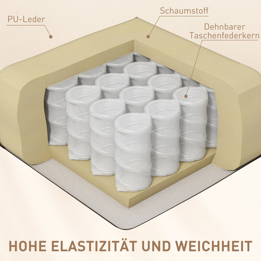 Massagestol, afslappende stol, gyngefunktion, 8 vibrationspunkter, inklusive fjernbetjening, creme