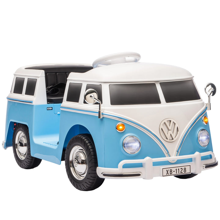 Børne-elbil, 12V børnebil med MP3, dobbeltmotor, elbil med horn, blød start, 89x49x41,5 cm, blå