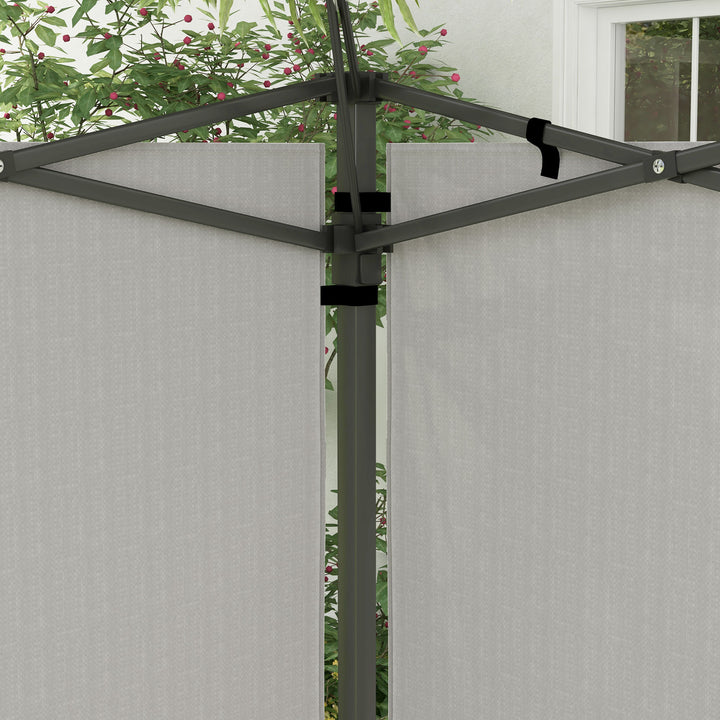 Sæt med 2 sidepaneler til 3x3 og 3x6 pavilloner, vandtætte, med vinduer, hvide