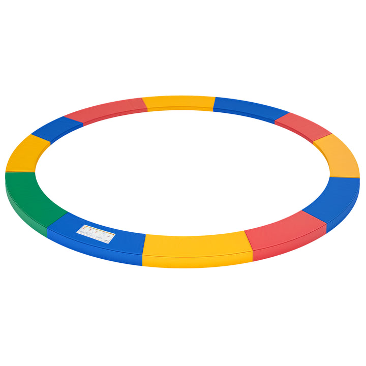 Trampolinkantbetræk 366 cm bredt, rivefast uv-bestandigt fjederbetræk, vandafvisende, trampolintilbehør kantbeskyttelse sikkerhedsnet reservedele til havetrampoliner, rød+gul+blå