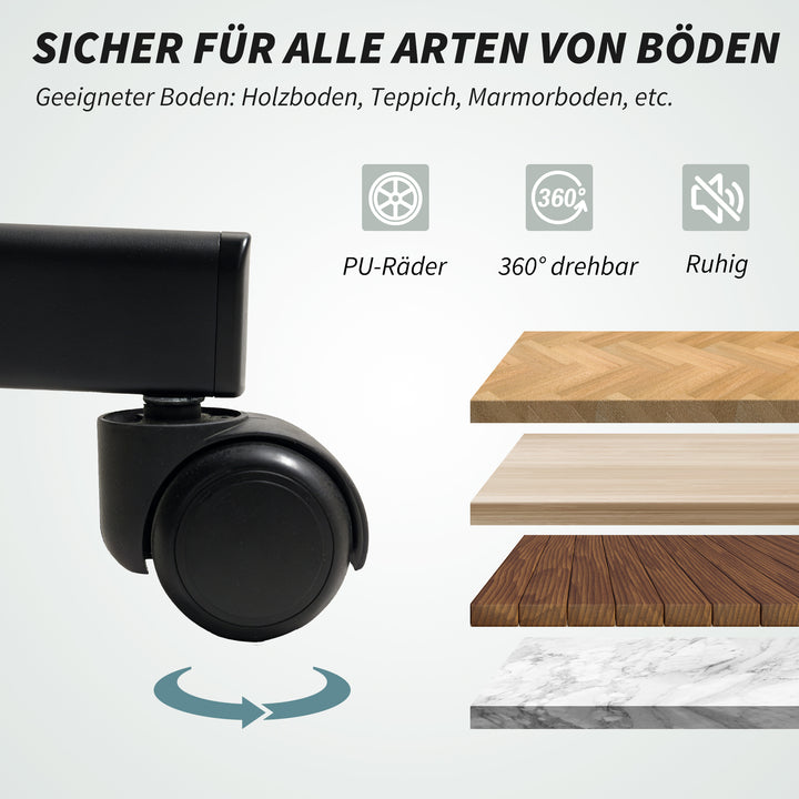 Kontorstol med massagefunktion, højdejusterbar skrivebordsstol med hvilefunktion, polstret, rullbar, grå