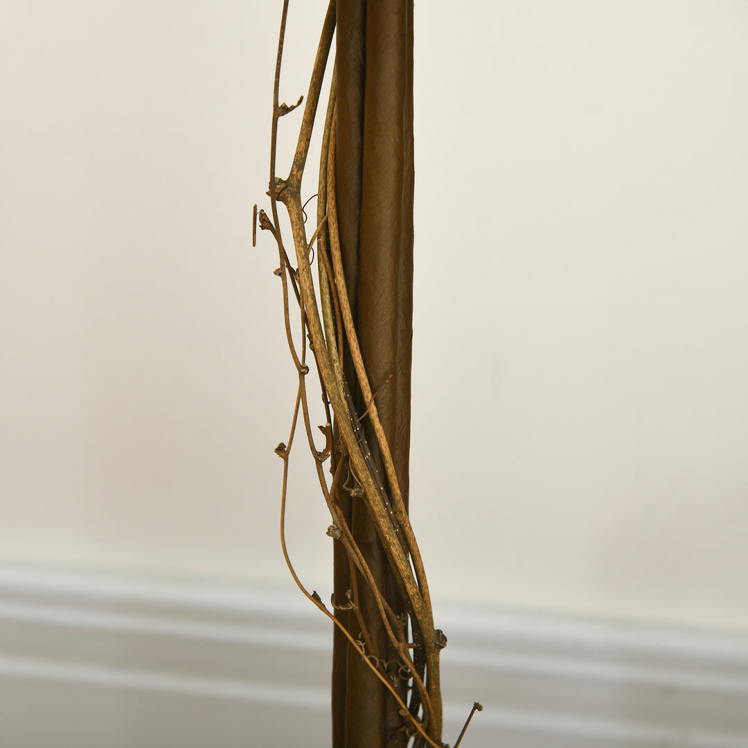 Sæt med 2 kunstige buksbomplanter, kunstige planter, inklusive kunstig mos, 1 plantekasse, 28 cm x 28 cm x 60 cm, grøn