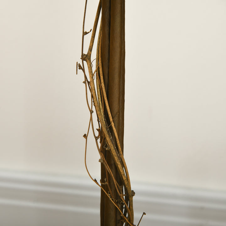 Sæt med 2 kunstige buksbomplanter, kunstige planter, inklusive kunstig mos, 1 plantekasse, 28 cm x 28 cm x 60 cm, grøn