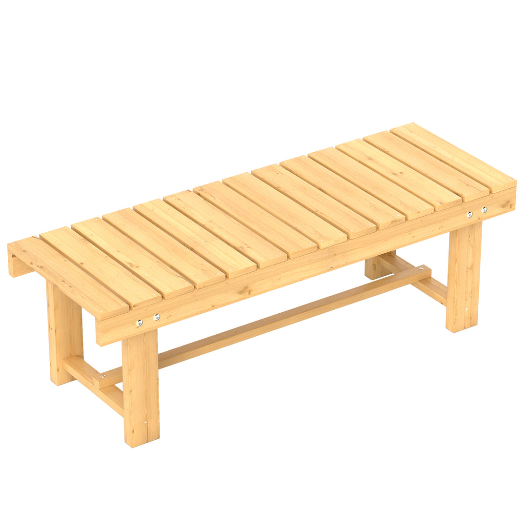 2-personers havebænk i træ, vejrbestandig bænk, havemøbler med vandafvisende lak, parkbænk med 250 kg lasteevne, træbænk til altan, terrasse, have, 110 x 38 x 35 cm naturtræ