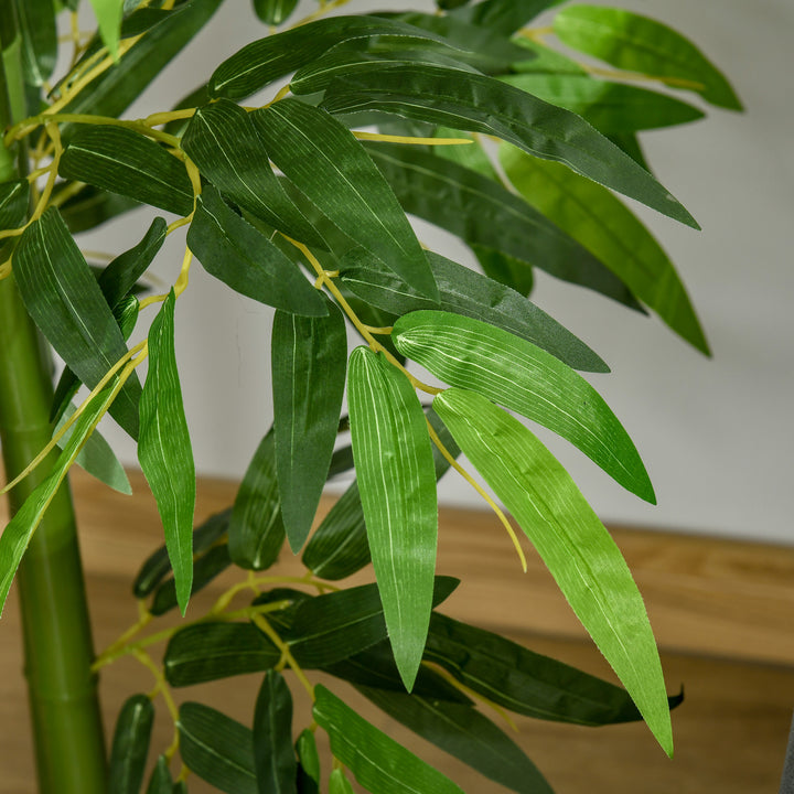 Stor kunstig bambus, 160 cm, kunstig plante, kunstige plastikplanter i en potte, falsk plante der ser ægte ud, til stue, soveværelse, kontor, have, moderne dekoration, gave