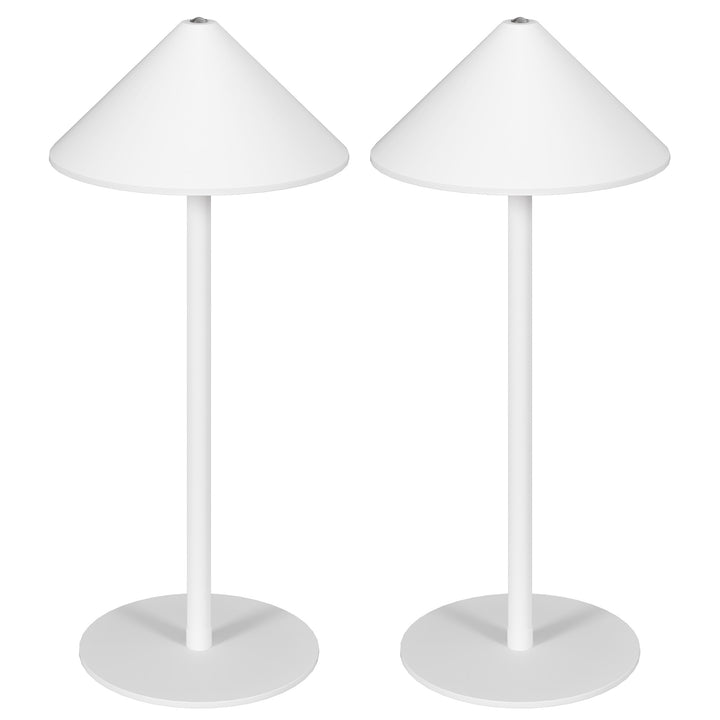 Led-bordlampe med usb-kabel, berøringsafbryder, metal, genopladelig, hvid