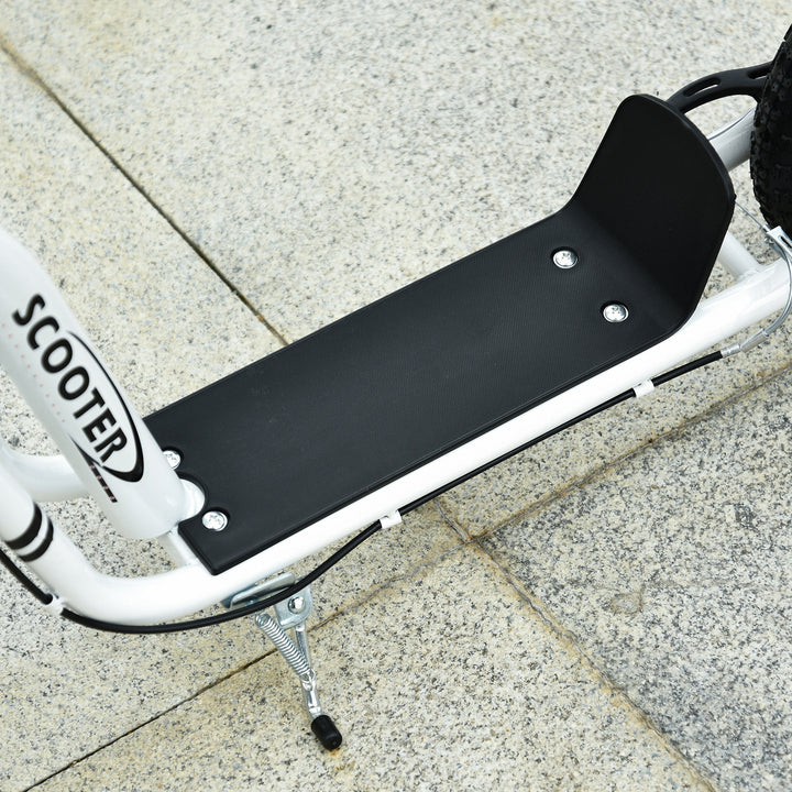 Børneløbehjul fra 5 år løbehjul børneløbehjul sparkløbehjul city scooter børneløbehjul kickboard med luftgummidæk 12 tommer gummi aluminium hvid 120 x 58 x 85-95 cm