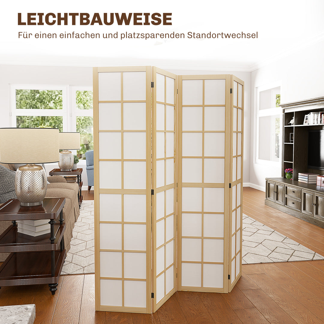 Sammenklappelig rumdeler, fritstående afskærmning til stue, soveværelse, kontor, 160 x 170 cm