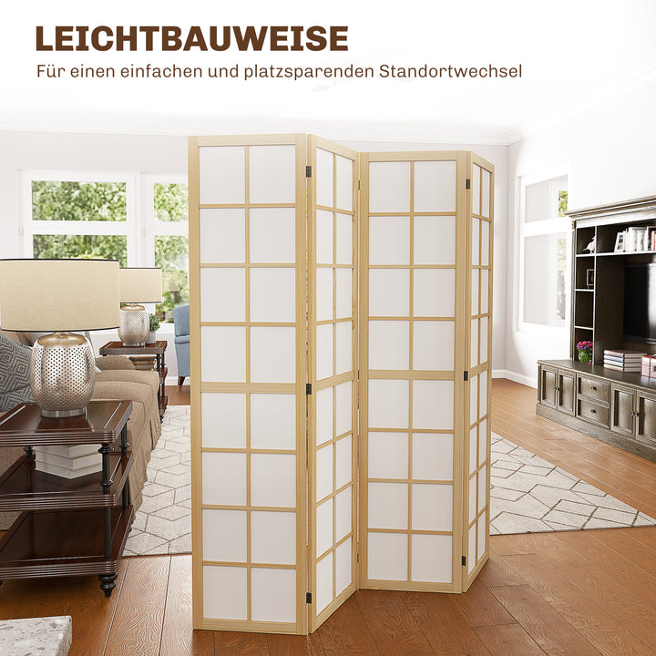 Sammenklappelig rumdeler, fritstående afskærmning til stue, soveværelse, kontor, 160 x 170 cm