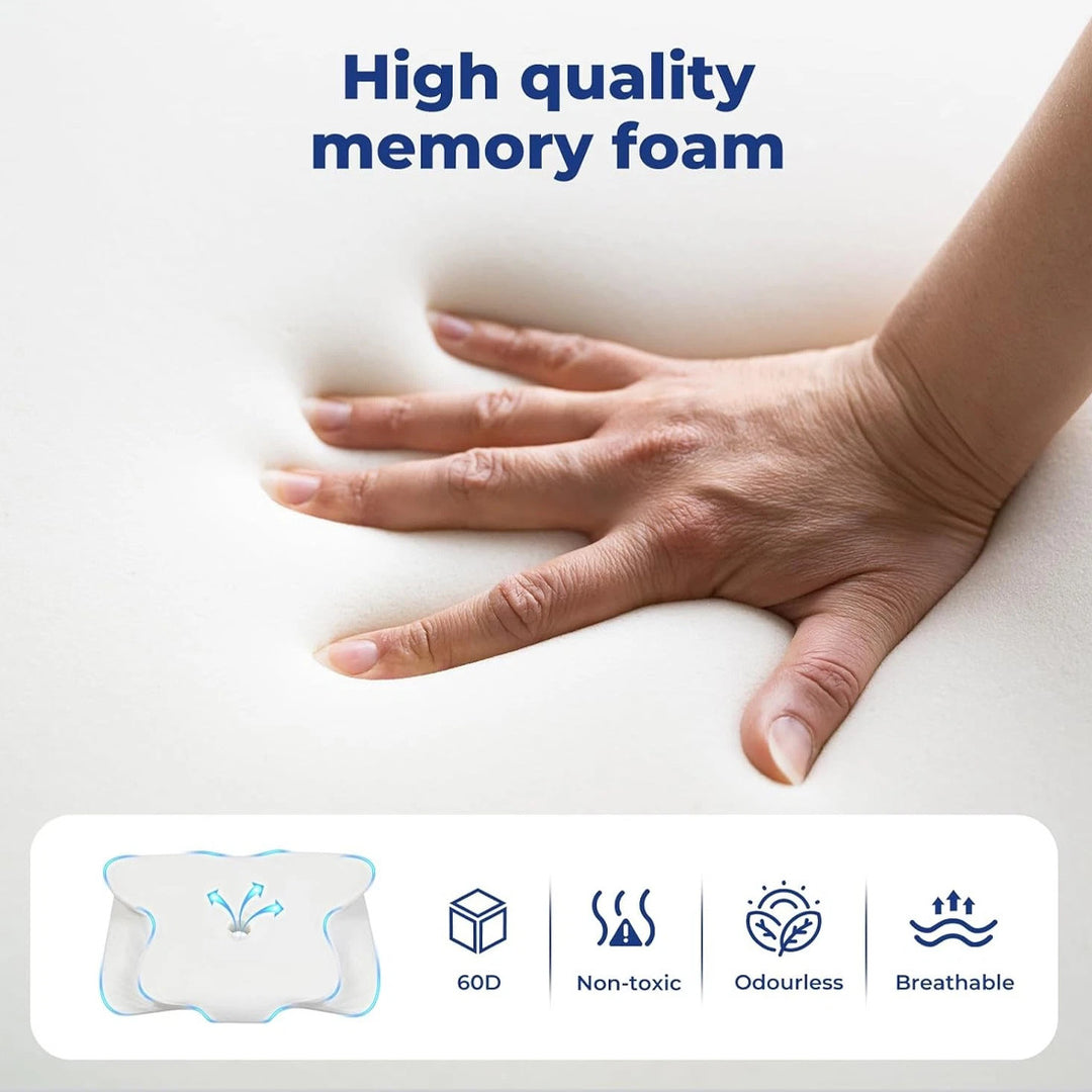 Pude med memory foam, nakkepude, anti-snorken pude, nakkestøtte pude